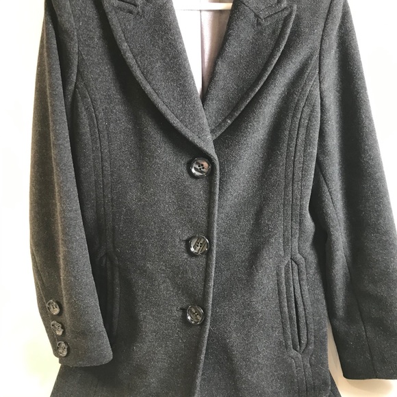 Dark Gray Dress Coat Sz 6 - Picture 7 of 9